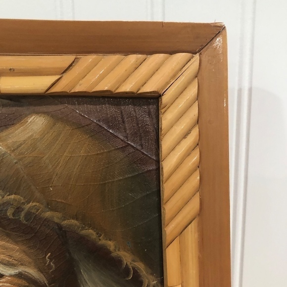 VINTAGE 1960s Tobacco Leaf Oil Painting, Framed and Signed - Picture 8 of 11